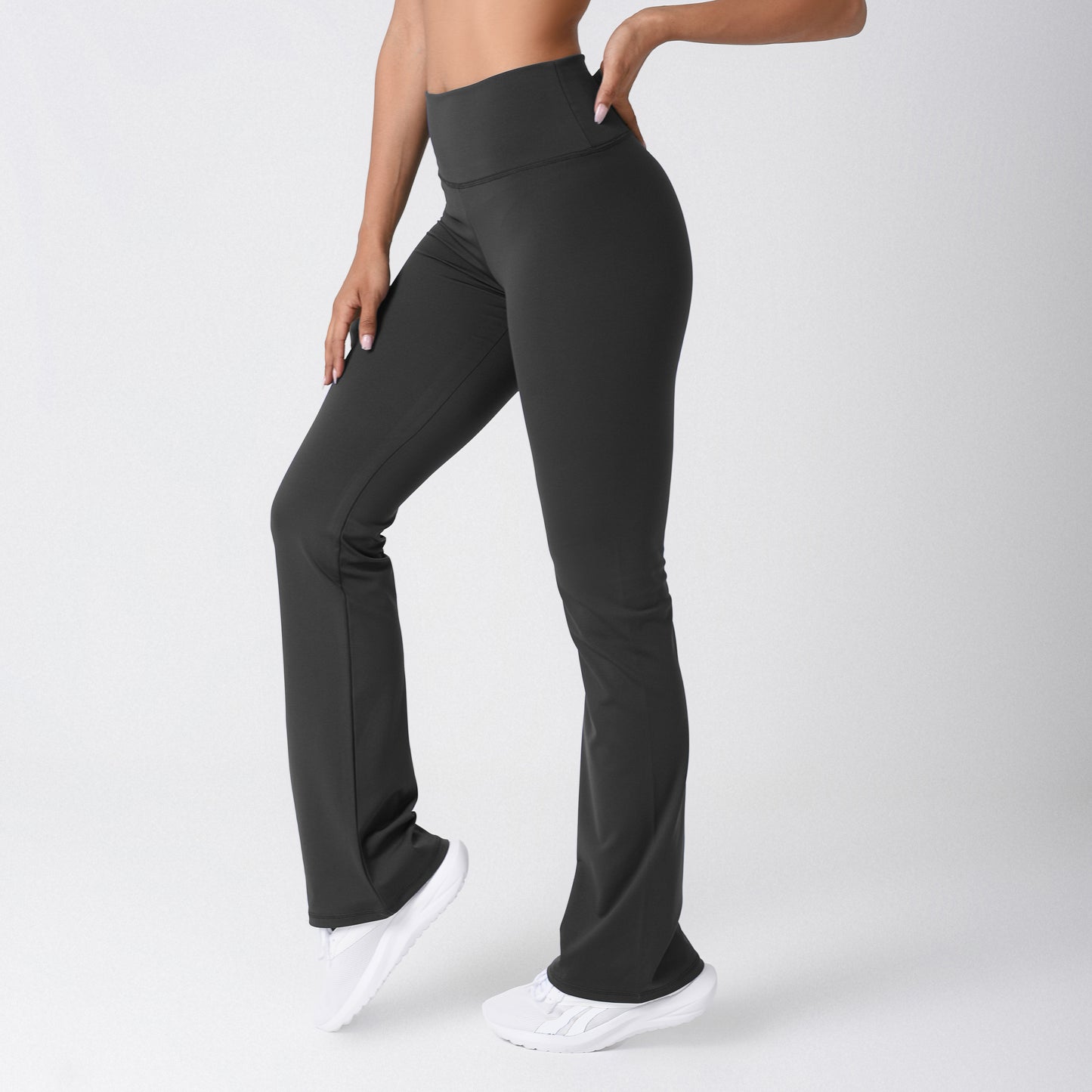 Grey Flared sports leggings