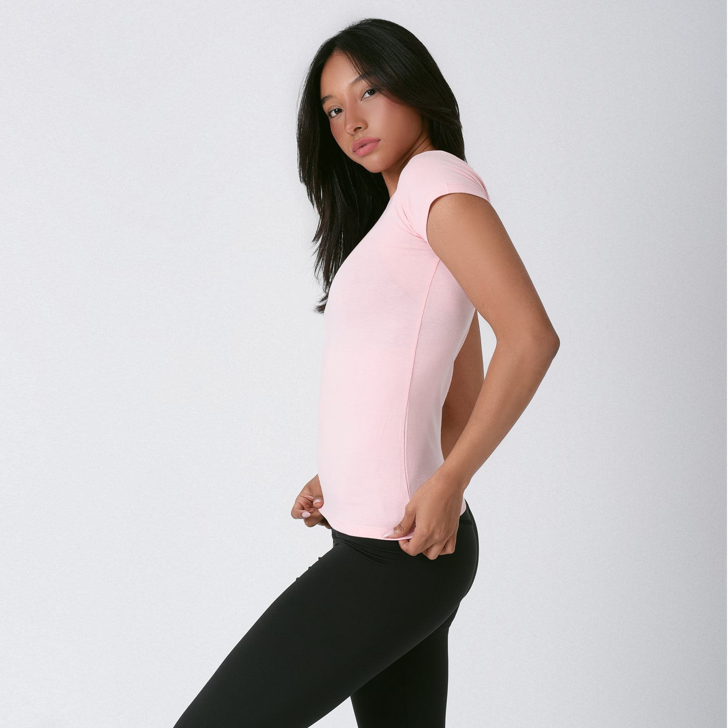 Pink Short Sleeve Cotton Top