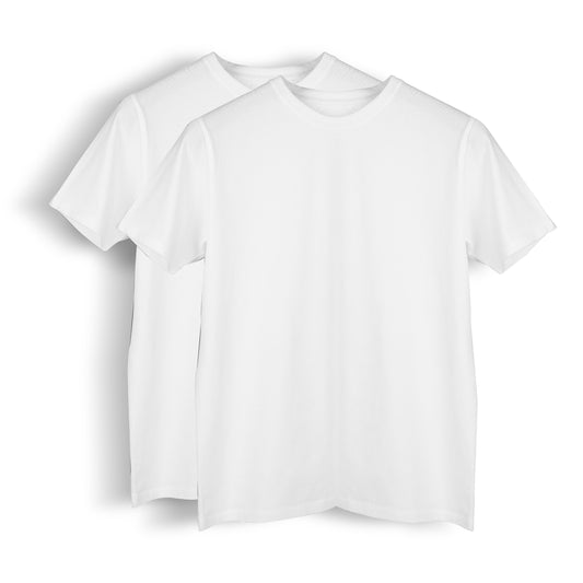 2-Pack White Undershirt Slim Fit Cotton Stretch