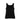 Black sleeveless square neck top