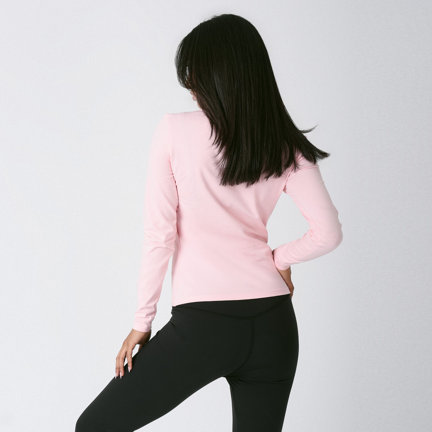 Pink Long Sleeve Cotton Top