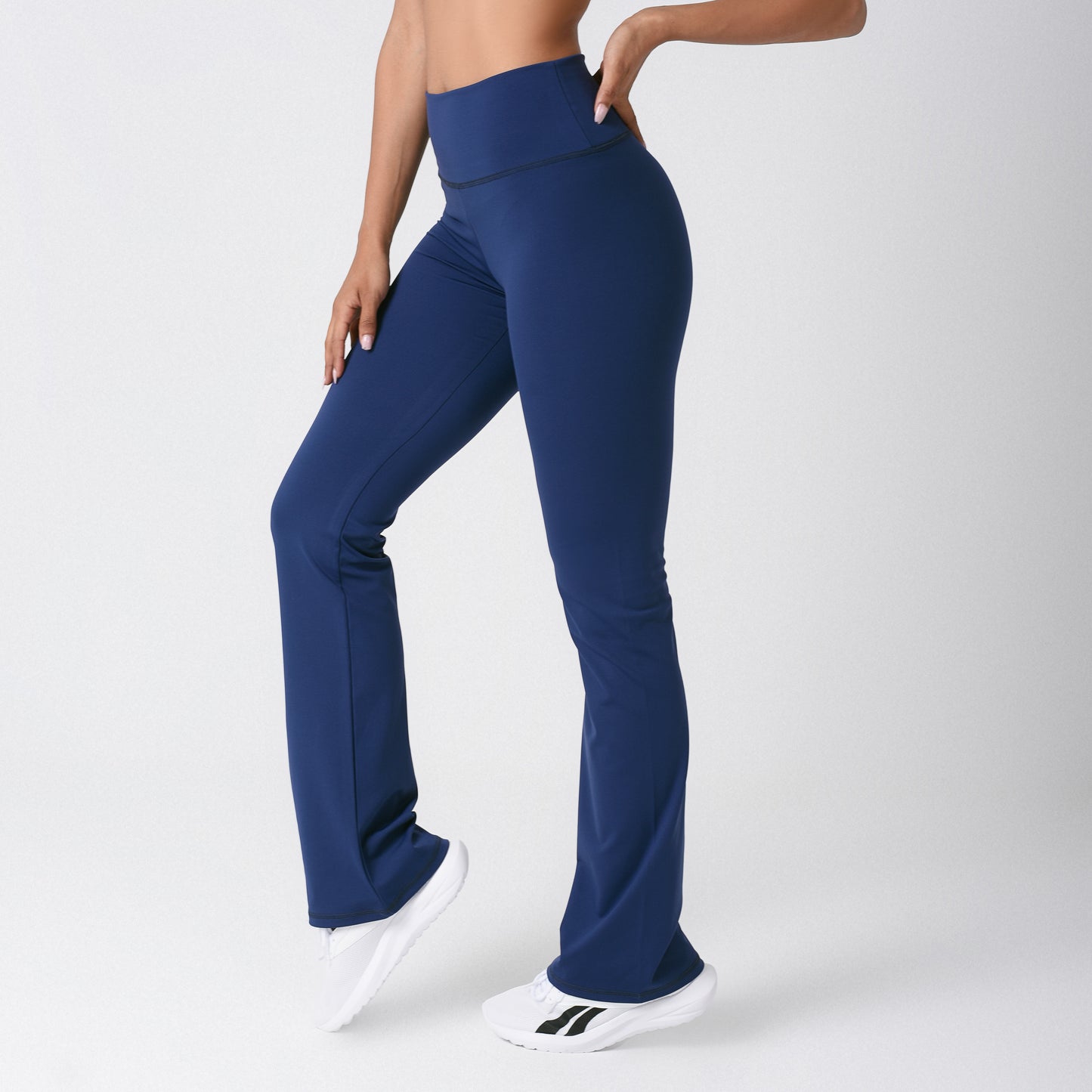 Navy Flared sports leggings