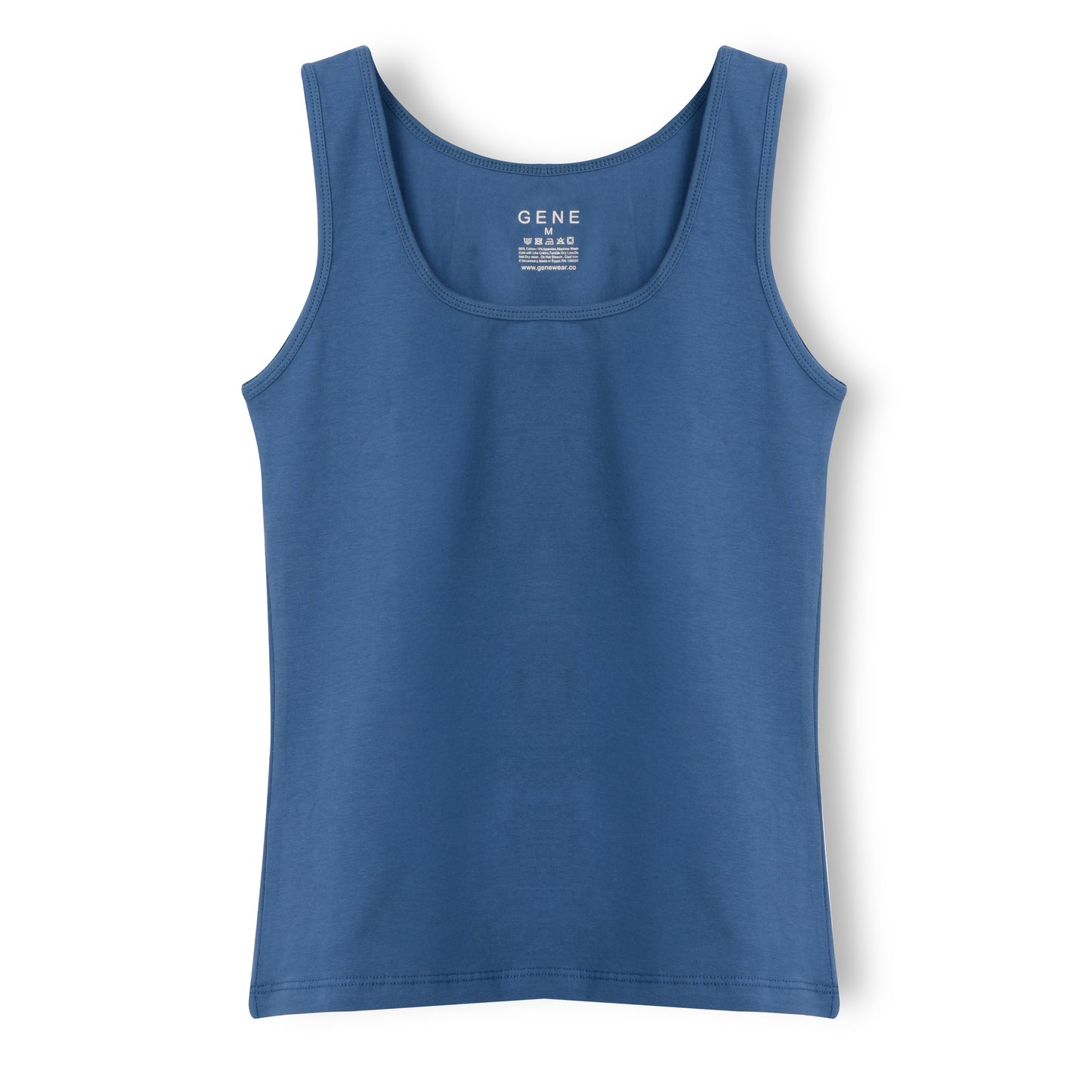 Indigo Blue Sleeveless Square Neck Top