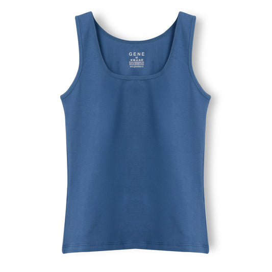 Indigo Blue Sleeveless Square Neck Top