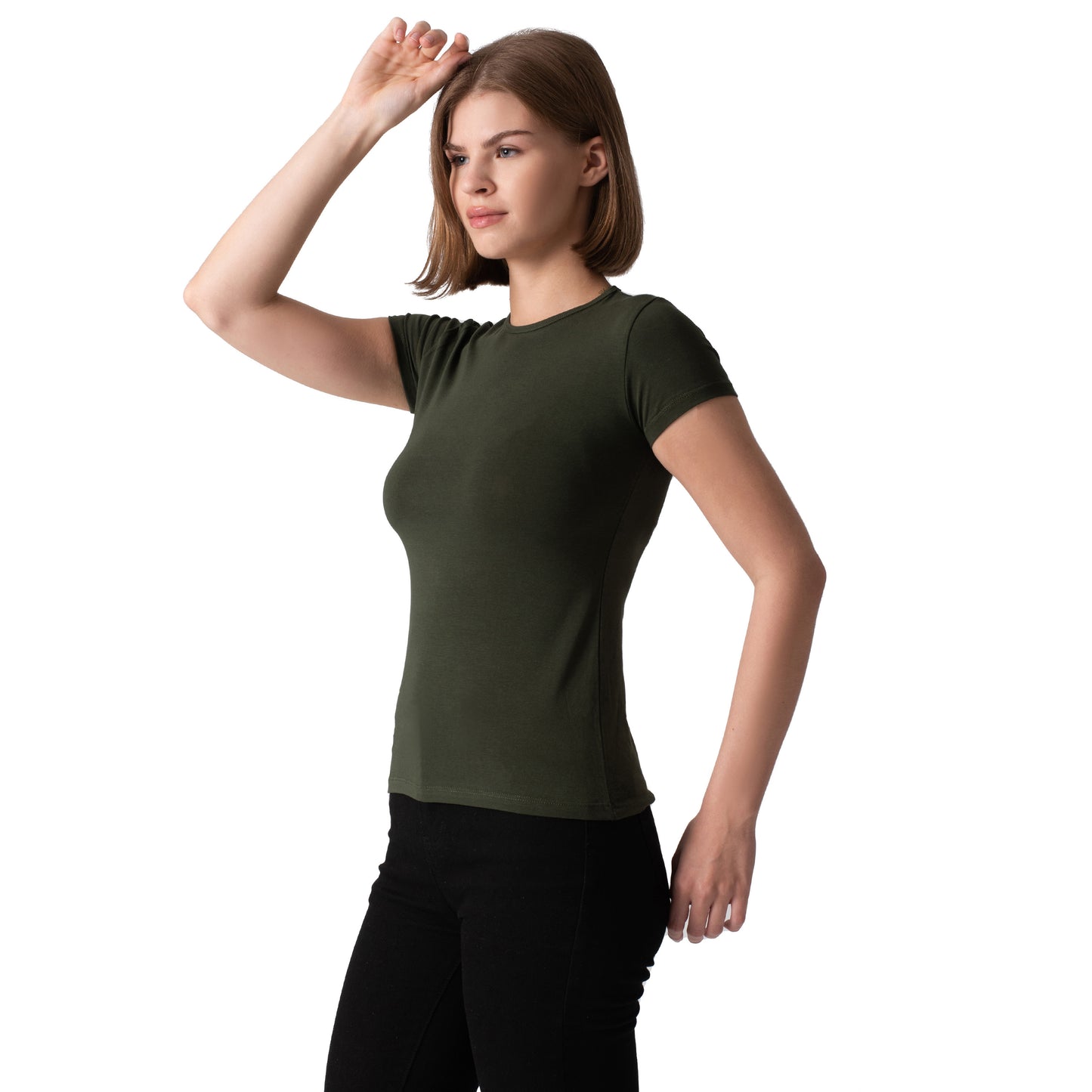 2-Pack Cap-sleeved Top (White/Olive)