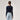 Navy Tight Long Sleeve Polyamide Top