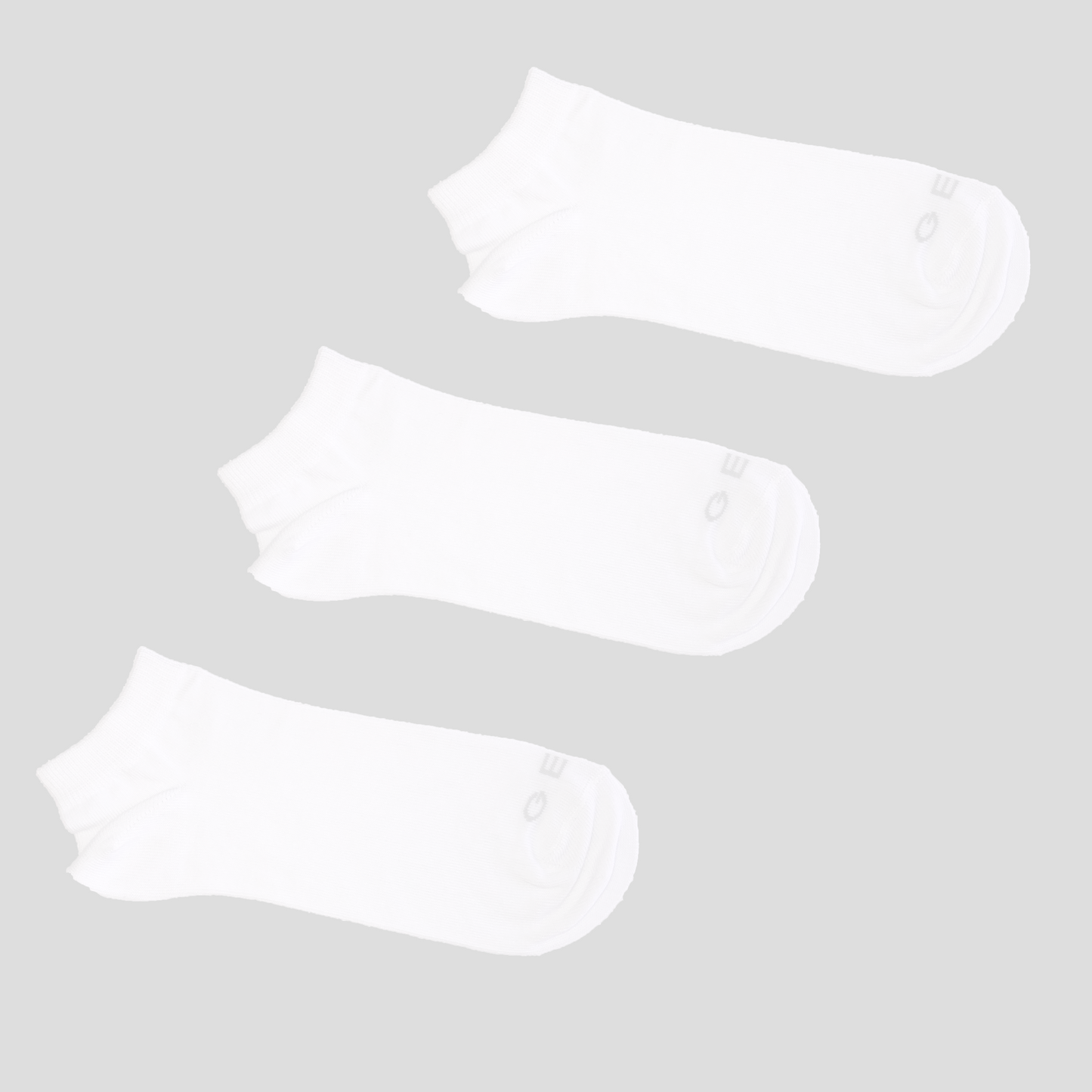 3Pack Low Cut White Socks Gene